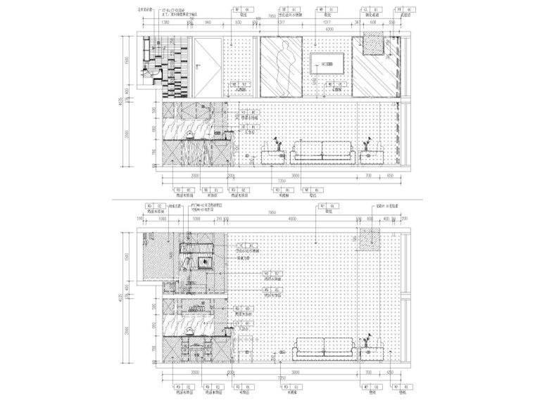 79㎡二居LOFT公寓樣板間裝修施工圖