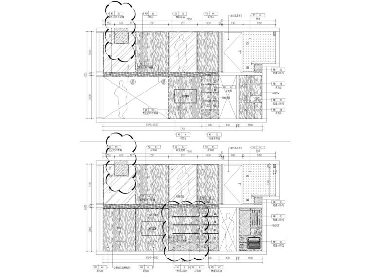 79㎡二居LOFT公寓樣板間裝修施工圖