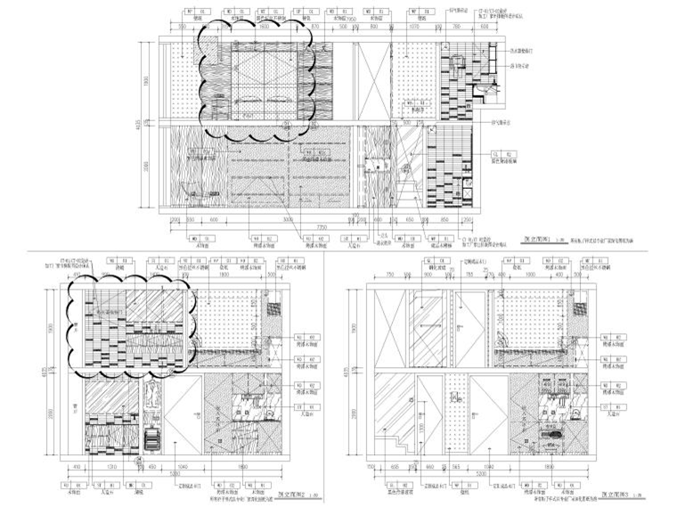 79㎡二居LOFT公寓樣板間裝修施工圖