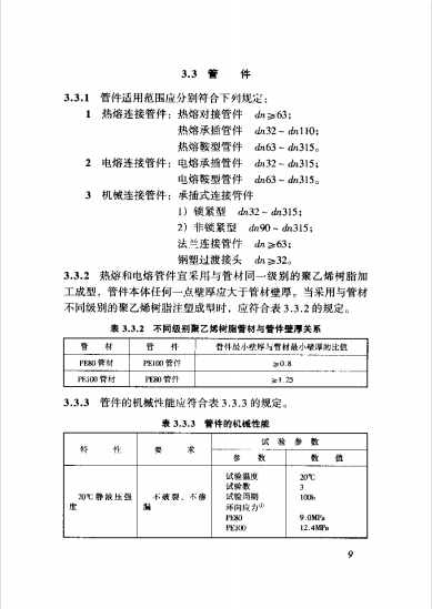 CJJ101-2004 埋地聚乙烯给水管道技术规程