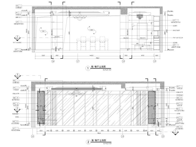 新中式四居豪宅样板间装修设计施工图