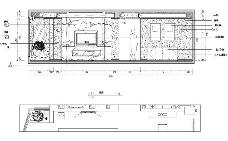 新中式风格163㎡住宅装修施工图+效果图