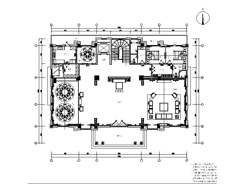 新中式奢华别墅装修设计施工图（含效果图）