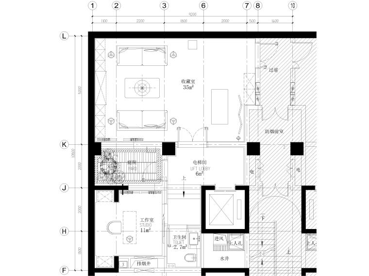 208㎡上叠三居别墅样板房施工图