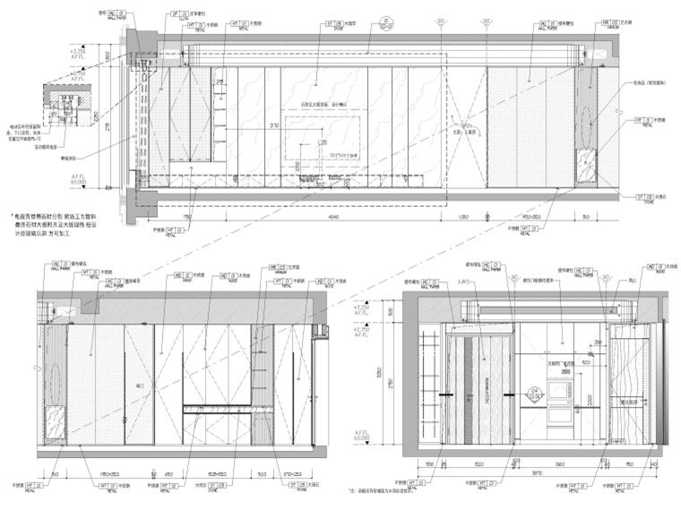 外滩283m²四居室大平层样板间施工图