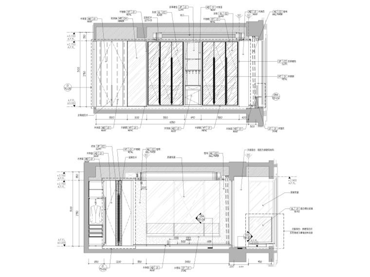 外滩283m²四居室大平层样板间施工图