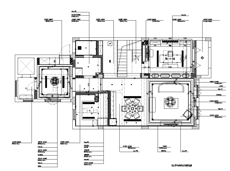 混搭风格300M²别墅装修施工图+水电图