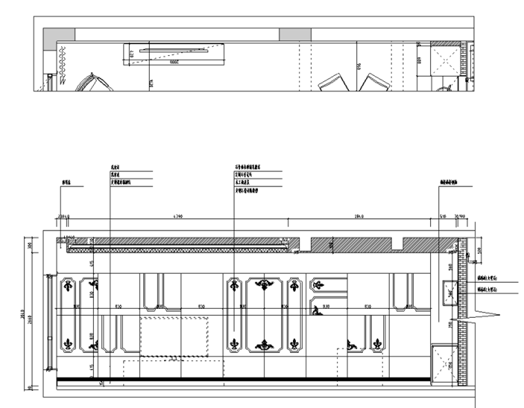 混搭风格300M²别墅装修施工图+水电图