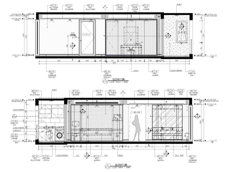 85平現(xiàn)代風(fēng)格兩居室樣板間施工圖_效果圖