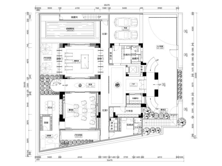 1600㎡四层五居室私人别墅施工图