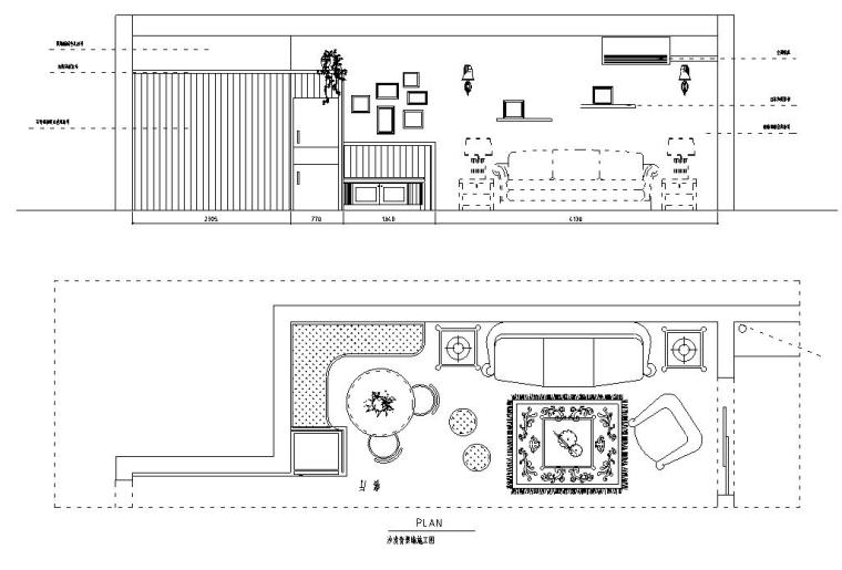 东南亚风格-六居室大平层住宅装修施工图