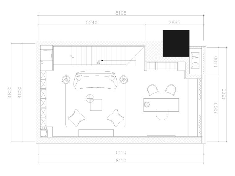 70㎡复式LOFT公寓样板房装修施工图