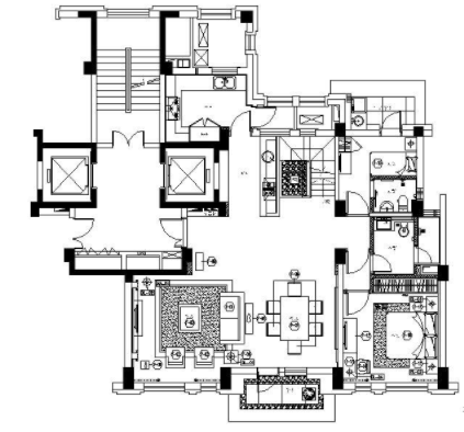 现代豪华住宅空间施工图