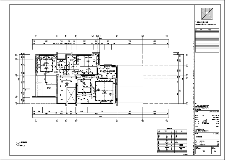 新华学府某别墅J1-2户型室内设计施工图