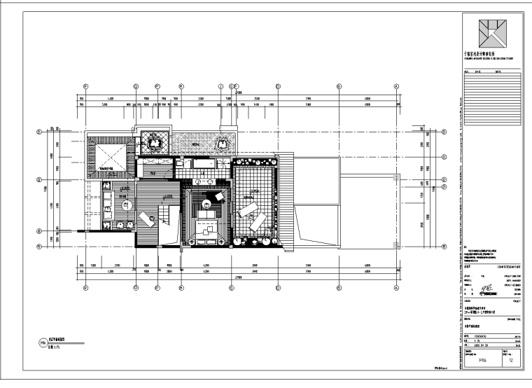 新华学府某别墅J1-2户型室内设计施工图