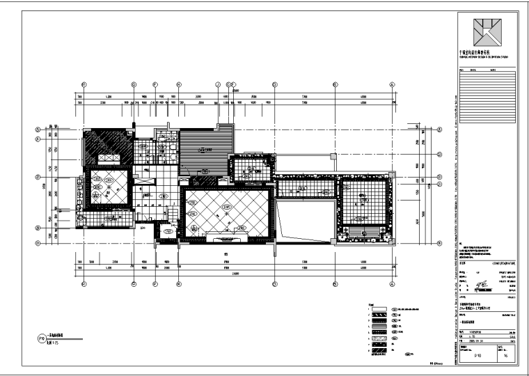 新华学府某别墅J1-2户型室内设计施工图