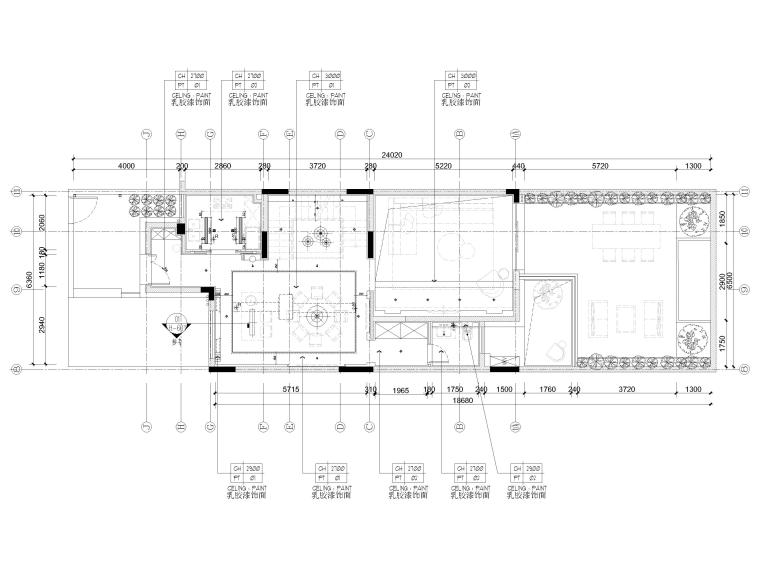 275㎡现代三层四居别墅样板间施工图