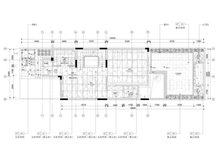 275㎡现代三层四居别墅样板间施工图