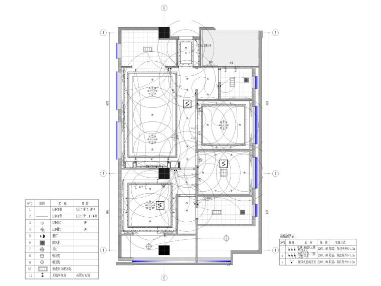 120㎡二居室家装样板间装修施工图