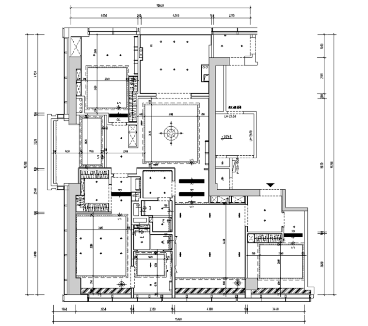 222㎡现代三居室别墅施工图_附效果图