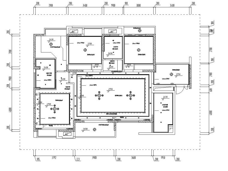 歐式-3室2廳2衛(wèi)住宅裝修施工圖設計