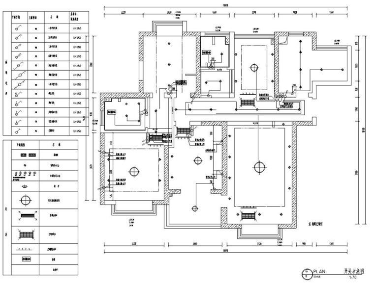 140㎡美式风格三居室住宅装修施工图+实景图