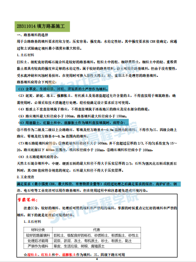 2020二建《公路》学霸笔记