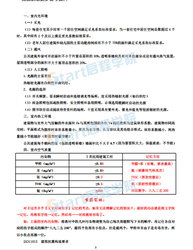 2020二建建筑实务学霸笔记