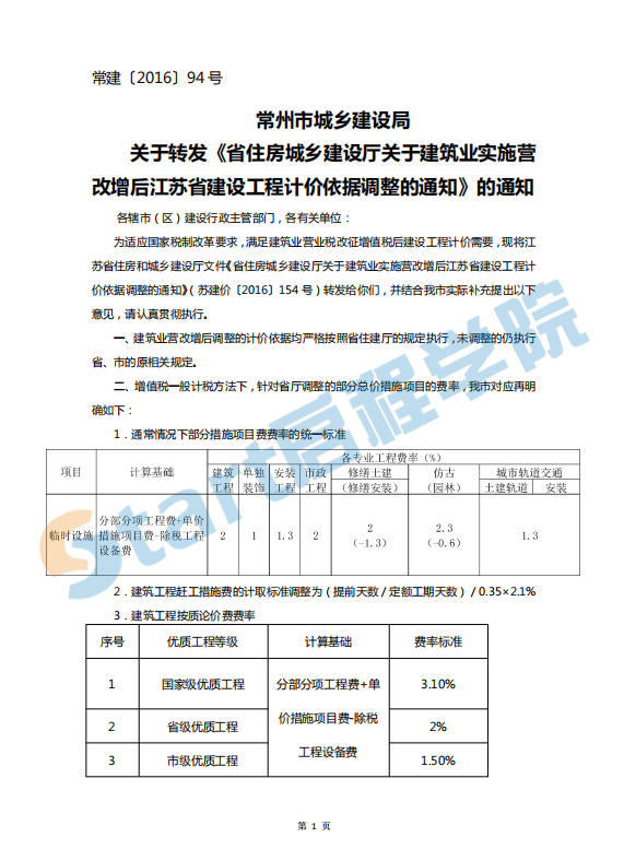 江苏-造价文件汇编