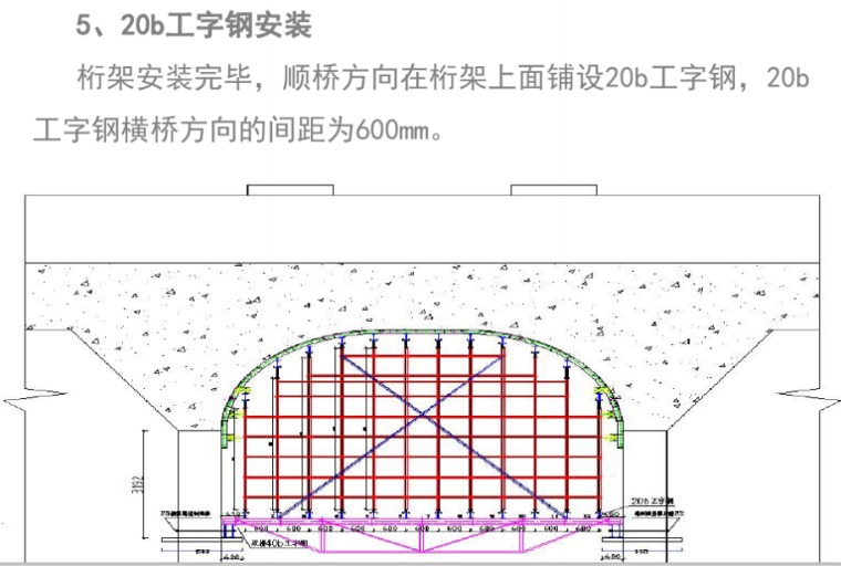 特大桥门式墩拱形支架施工