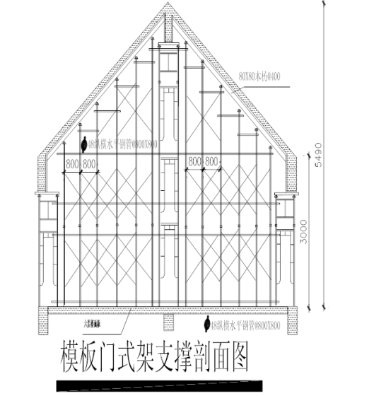 多層框架住宅斜屋面高支模施工方案