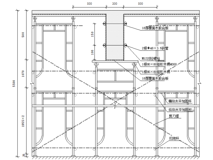 多層框架住宅斜屋面高支模施工方案