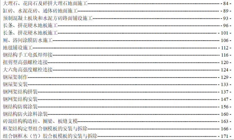 建筑工程166套技术交底记录