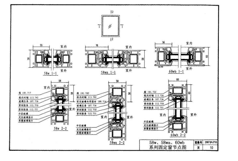 2007沪J710 未增塑聚氯乙烯（PVC-U）塑料节能窗