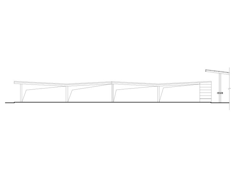 航空貨運(yùn)站充電棚建筑施工圖