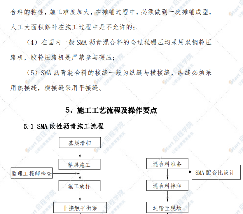 SMA改性沥青路面铺装施工工法