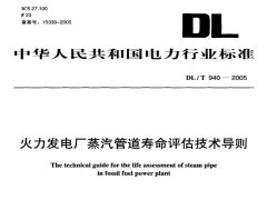 DL/T940-2005火力发电厂蒸汽管道寿命评估技术导则