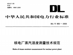 DL/T983-2005核电厂蒸汽湿度测量技术规范