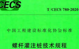 TCECS 780-2020 螺杆灌注桩技术规程