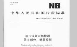 NBT-47013.8-2012 承壓設(shè)備無損檢測-第8部分：泄漏檢測