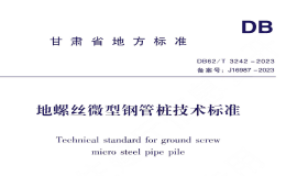 DB62T3242-2023地螺絲微型鋼管樁技術(shù)標(biāo)準(zhǔn)