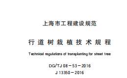 DG/TJ08-53-2015行道樹(shù)栽植技術(shù)規(guī)程