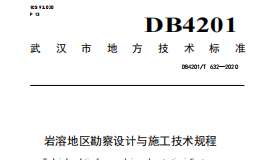 DB4201T 632-2020 巖溶地區(qū)勘察設(shè)計(jì)與施工技術(shù)規(guī)程