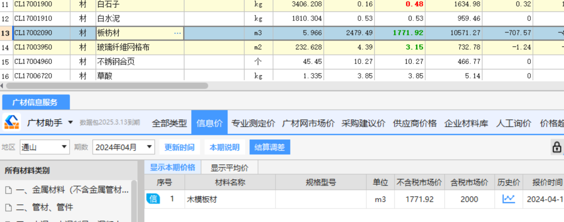 這兩個材料價選哪個