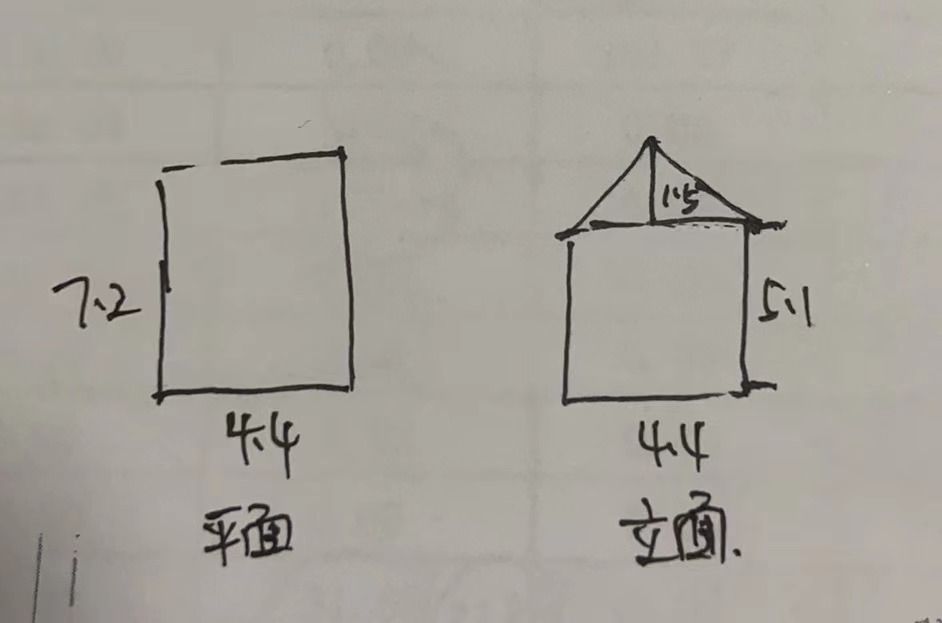 關(guān)于單層有坡屋頂?shù)慕ㄖㄖ娣e計算思路