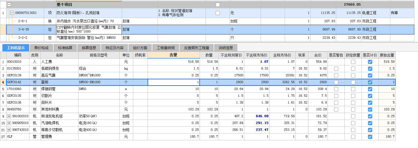 老師，氣囊封堵攤銷是怎樣的,？怎么看定額里有沒有算攤銷,？兩個(gè)問題