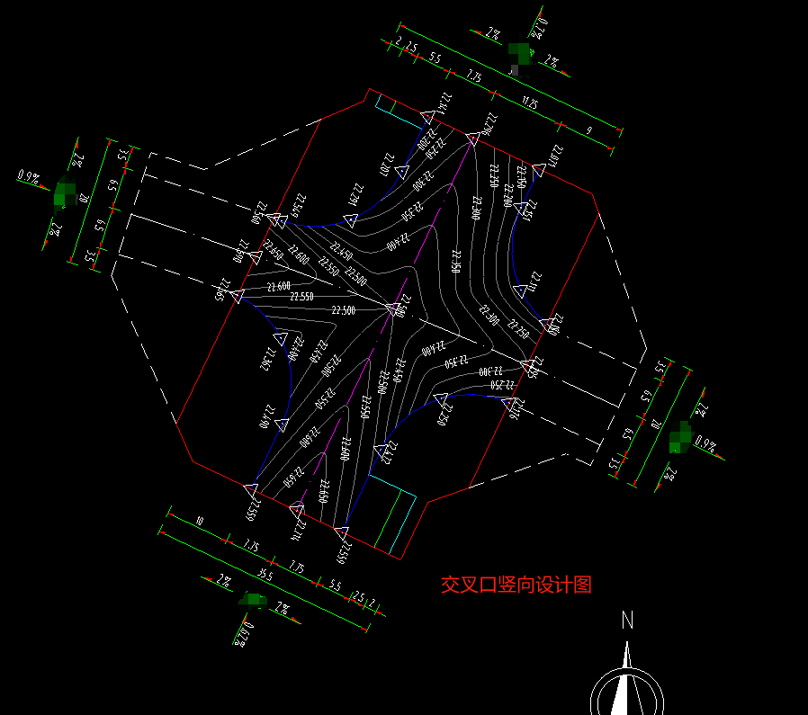 關(guān)于市政道路平面交叉口土方計算