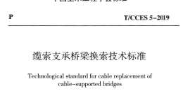 TCCES 5-2019纜索支承橋梁換索技術(shù)標(biāo)準(zhǔn)