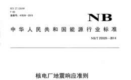 NBT 20320-2014 核電廠地震響應(yīng)準則