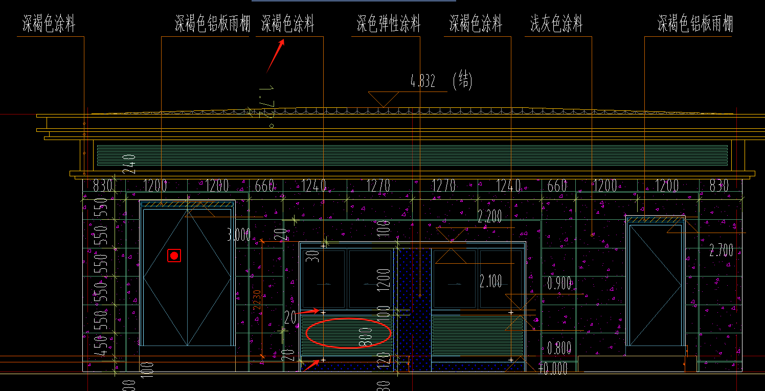 中间圈着的是铝方通，需要做涂料吗